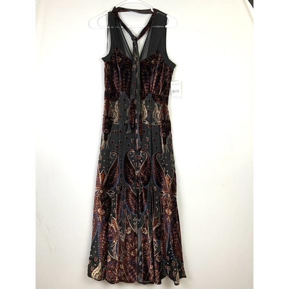 Free People Black and Brown Maxi Dress - Picture 2 of 11
